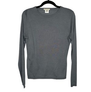 Maria Di Ripabianca Gray Women Crew Neck Cashmere Silk  Knit Sweater Size US10